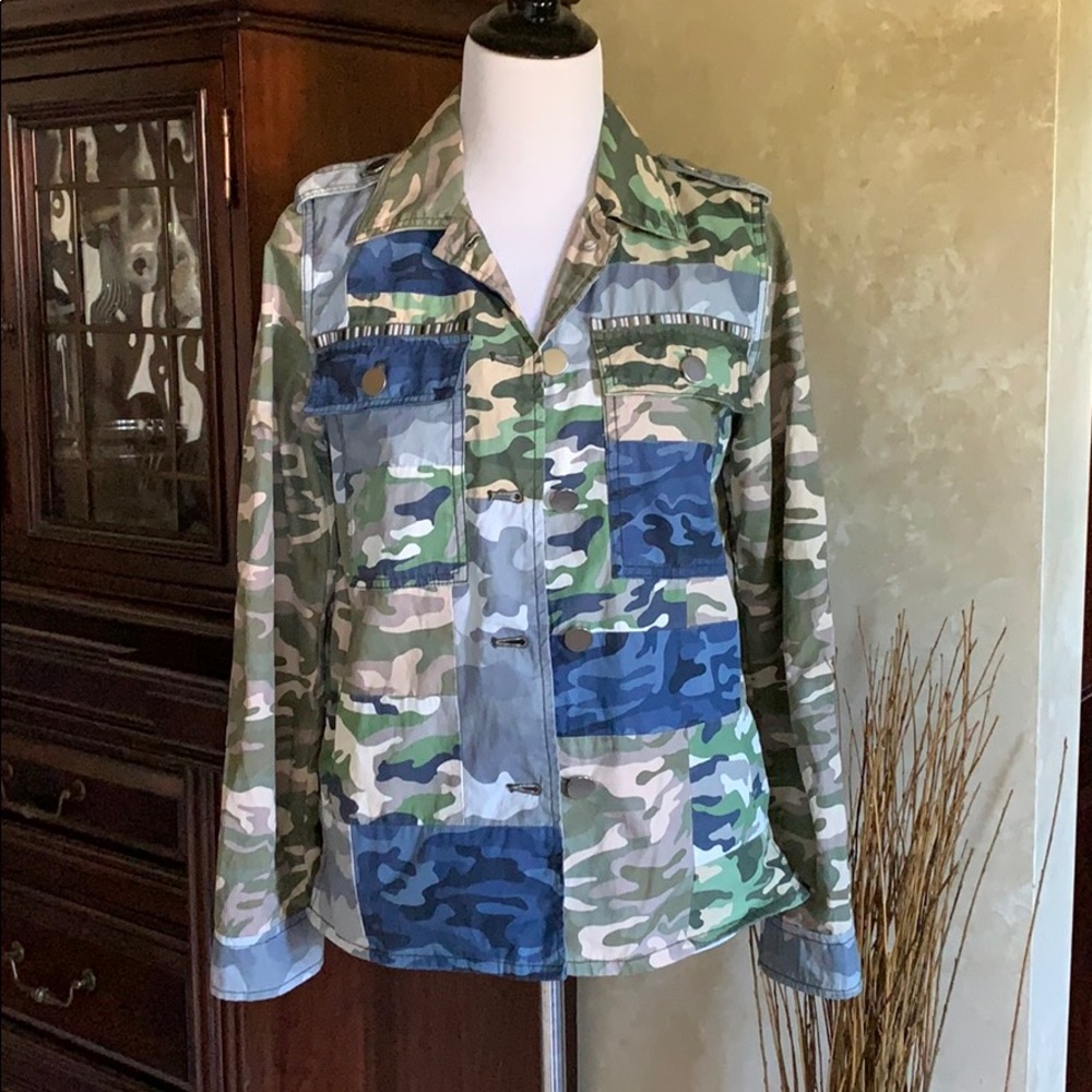 Fun Gap Patchwork Camouflage Utility Jacket - image 1